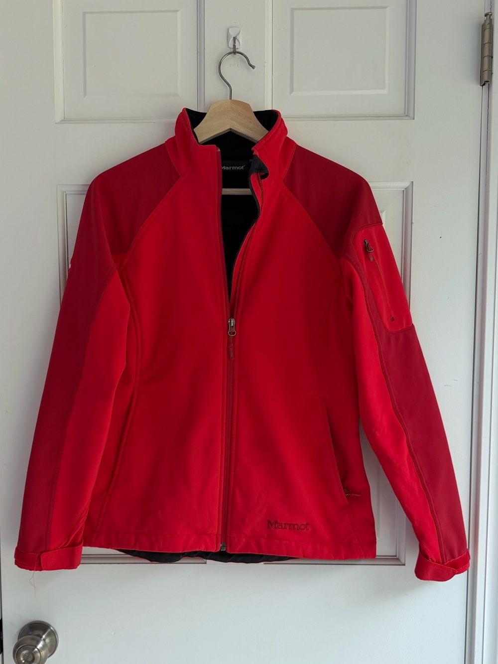 Marmot Red Full‑Zip fleece lined Jacket